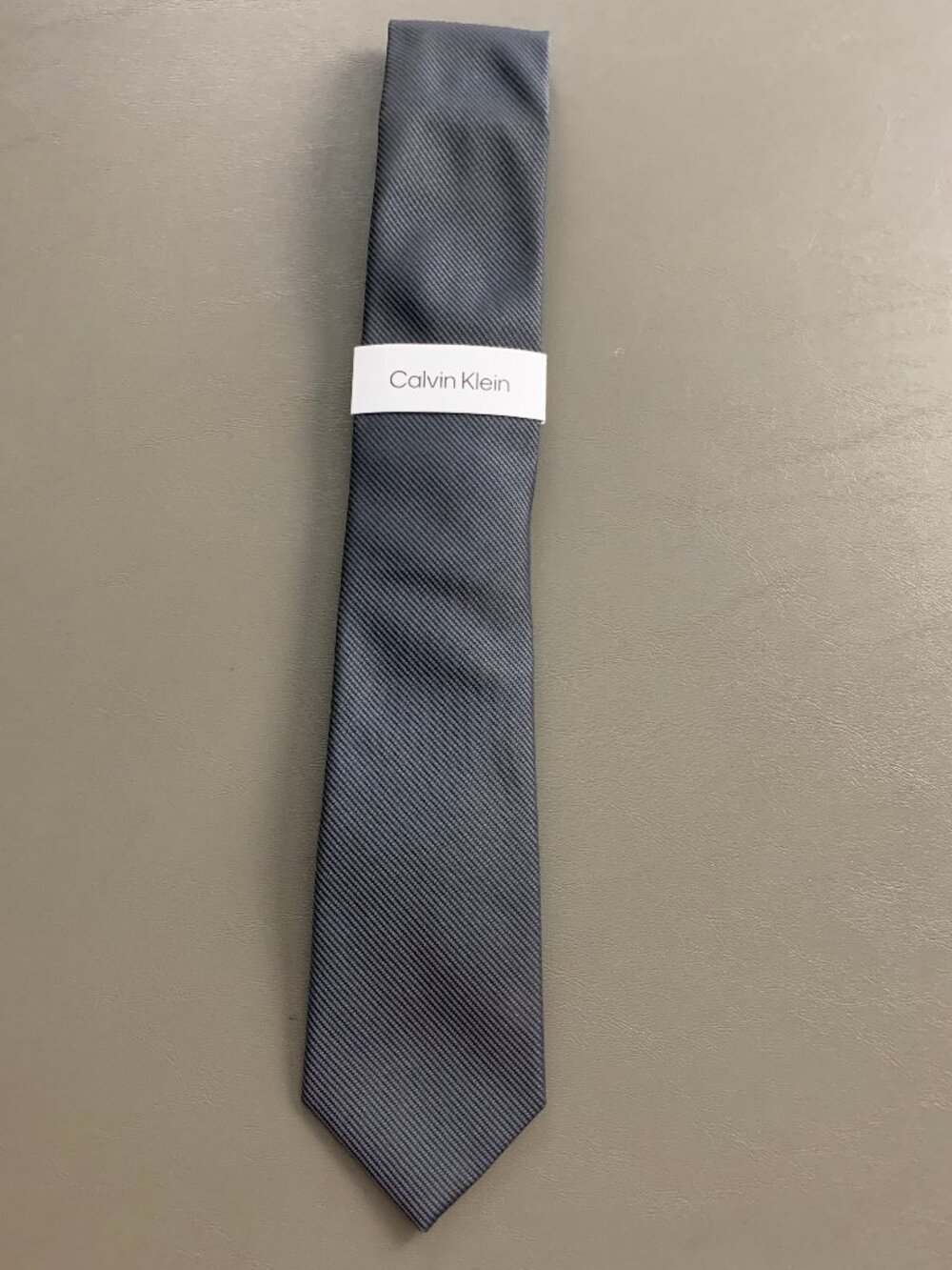 Calvin Klein Men's 3'' Polyester and Silk Neck Tie, Black Stripe, One Size